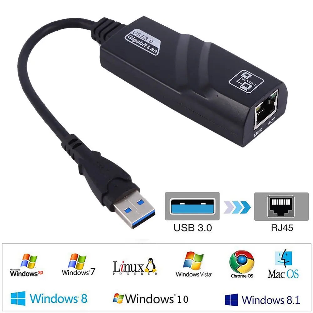 USB 3.0 Ethernet Adapter for Laptop