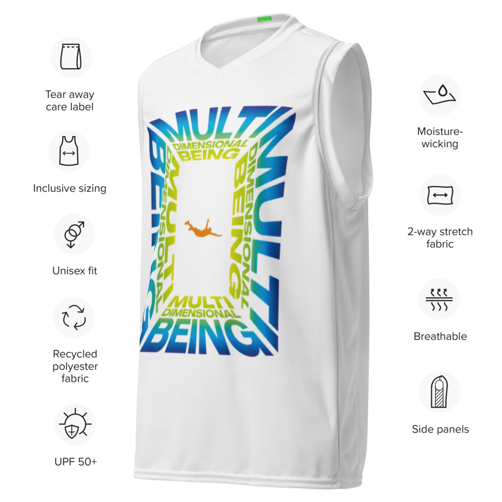 MULTIDIMENSIONAL BEING | RECYCLED BASKETBALL MENS TANK TOP
