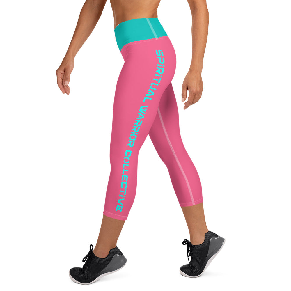 HOT PINK SPIRITUAL WARRIOR COLLECTIVE YOGA LEGGINGS