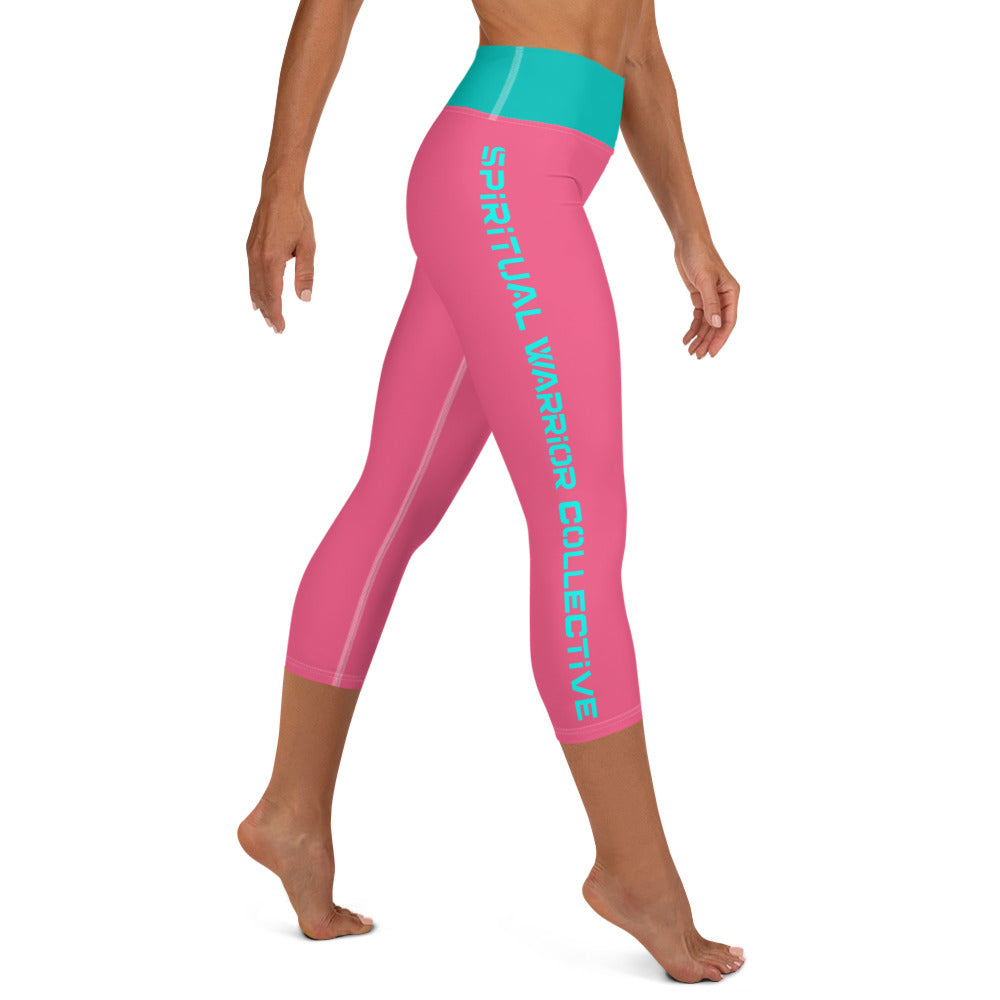 HOT PINK SPIRITUAL WARRIOR COLLECTIVE YOGA LEGGINGS
