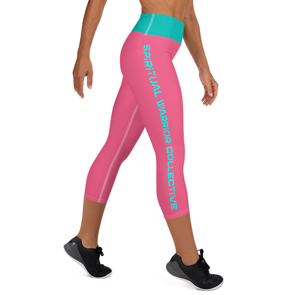 HOT PINK SPIRITUAL WARRIOR COLLECTIVE YOGA LEGGINGS