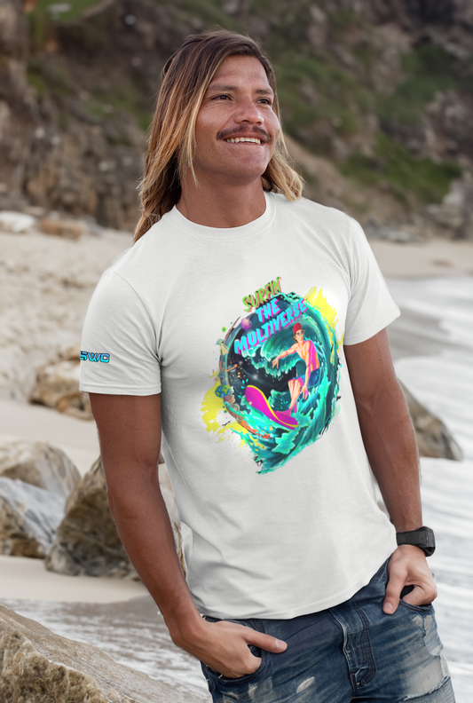 SURFIN' THE MULTIVERSE ORGANIC COTTON T-SHIRT
