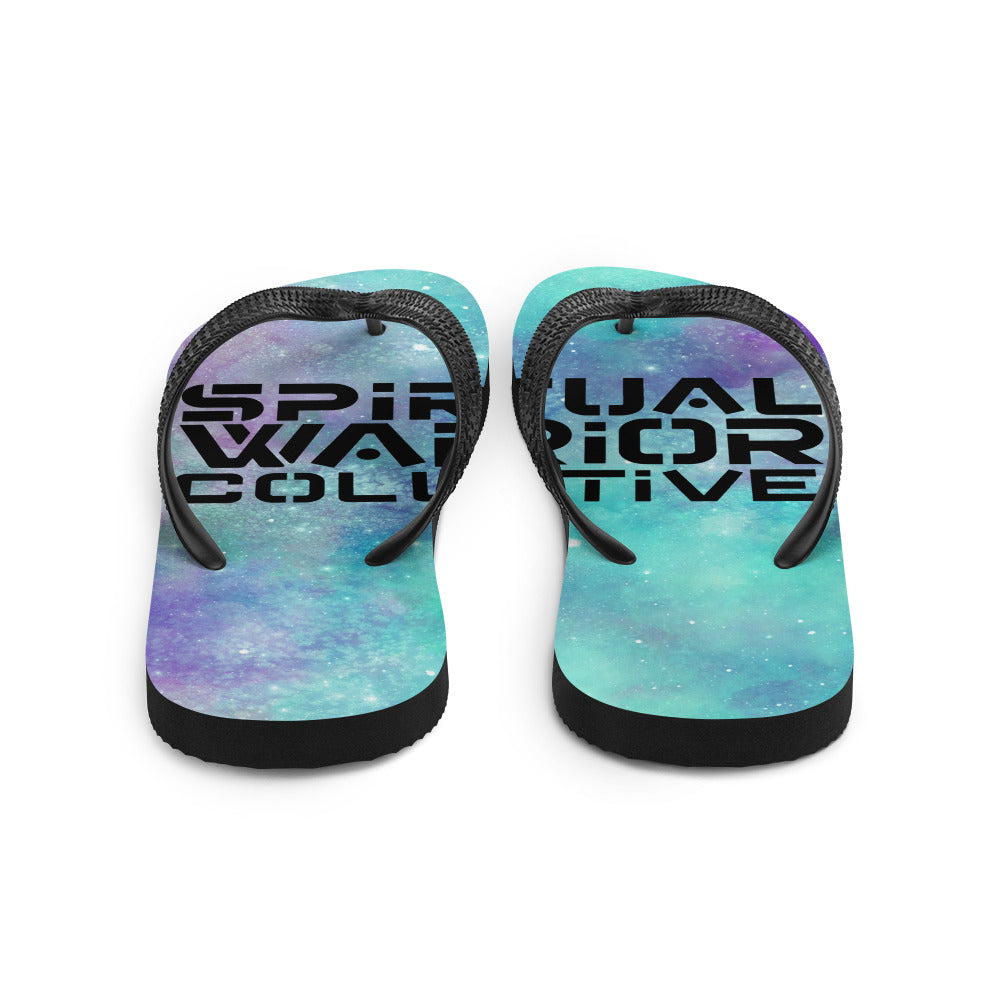 UNISEX SPIRITUAL WARRIOR COLLECTIVE COSMIC FLIP FLOPS