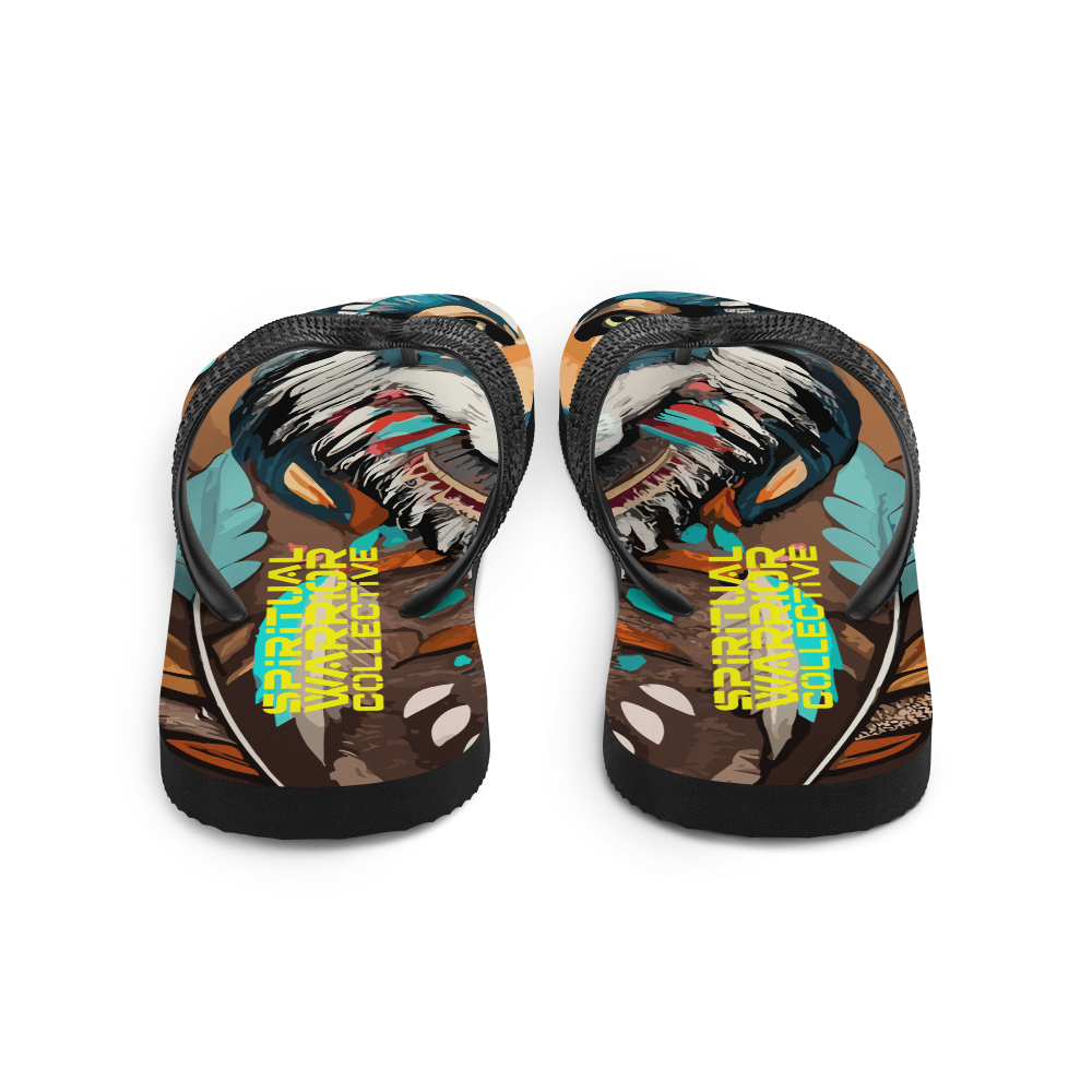 BOHO NATIVE AMERICAN WOMENS FLIP FLOPS