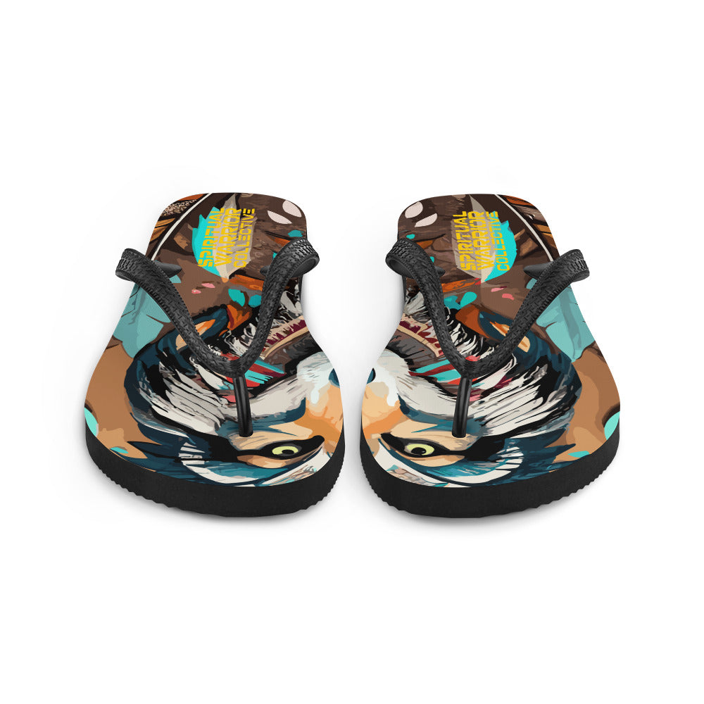 BOHO NATIVE AMERICAN WOMENS FLIP FLOPS