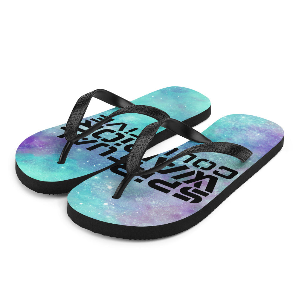 UNISEX SPIRITUAL WARRIOR COLLECTIVE COSMIC FLIP FLOPS