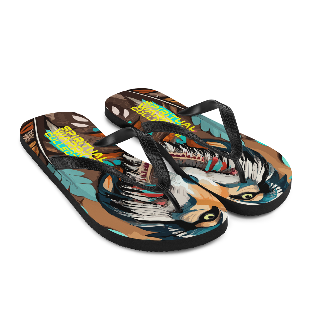 BOHO NATIVE AMERICAN WOMENS FLIP FLOPS