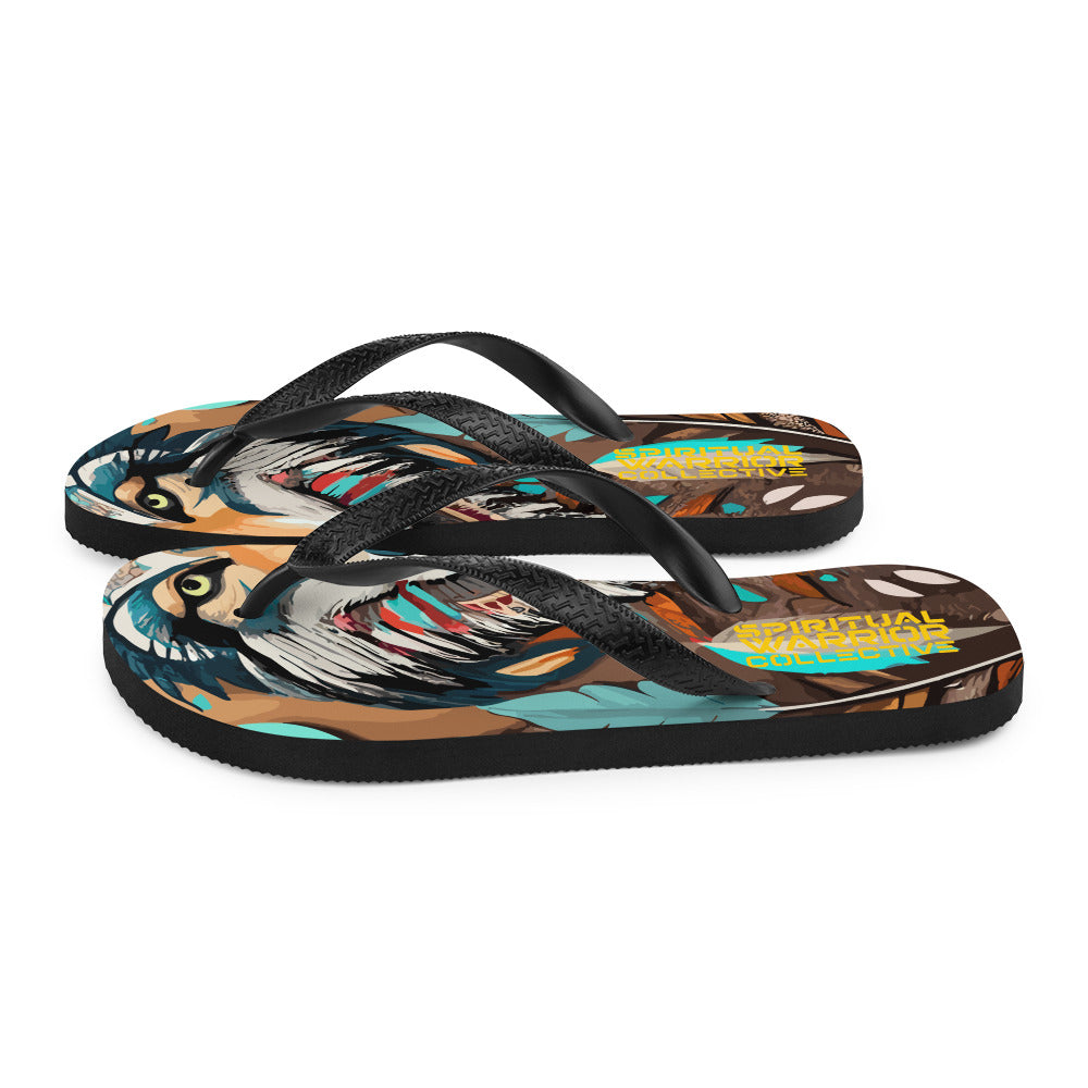 BOHO NATIVE AMERICAN WOMENS FLIP FLOPS