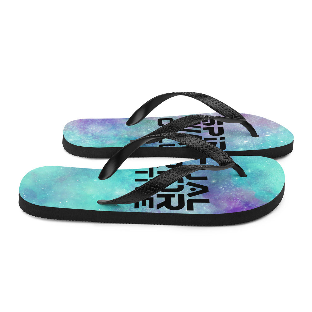 UNISEX SPIRITUAL WARRIOR COLLECTIVE COSMIC FLIP FLOPS
