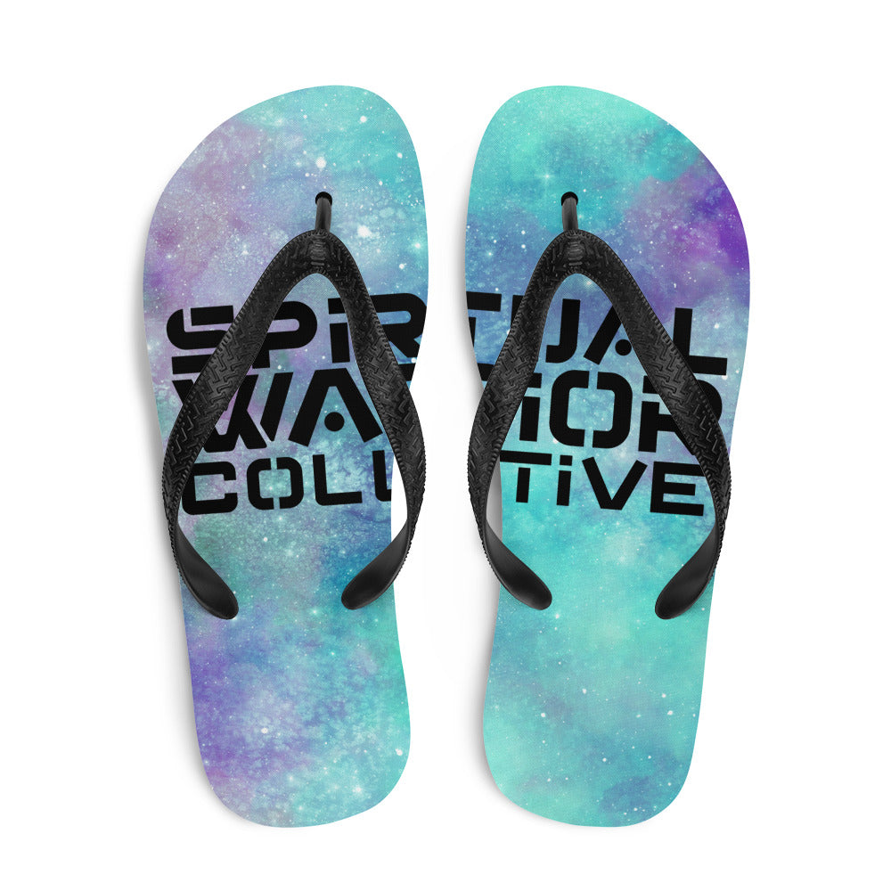 UNISEX SPIRITUAL WARRIOR COLLECTIVE COSMIC FLIP FLOPS