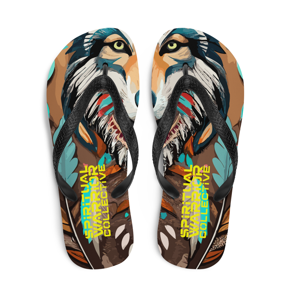 BOHO NATIVE AMERICAN WOMENS FLIP FLOPS