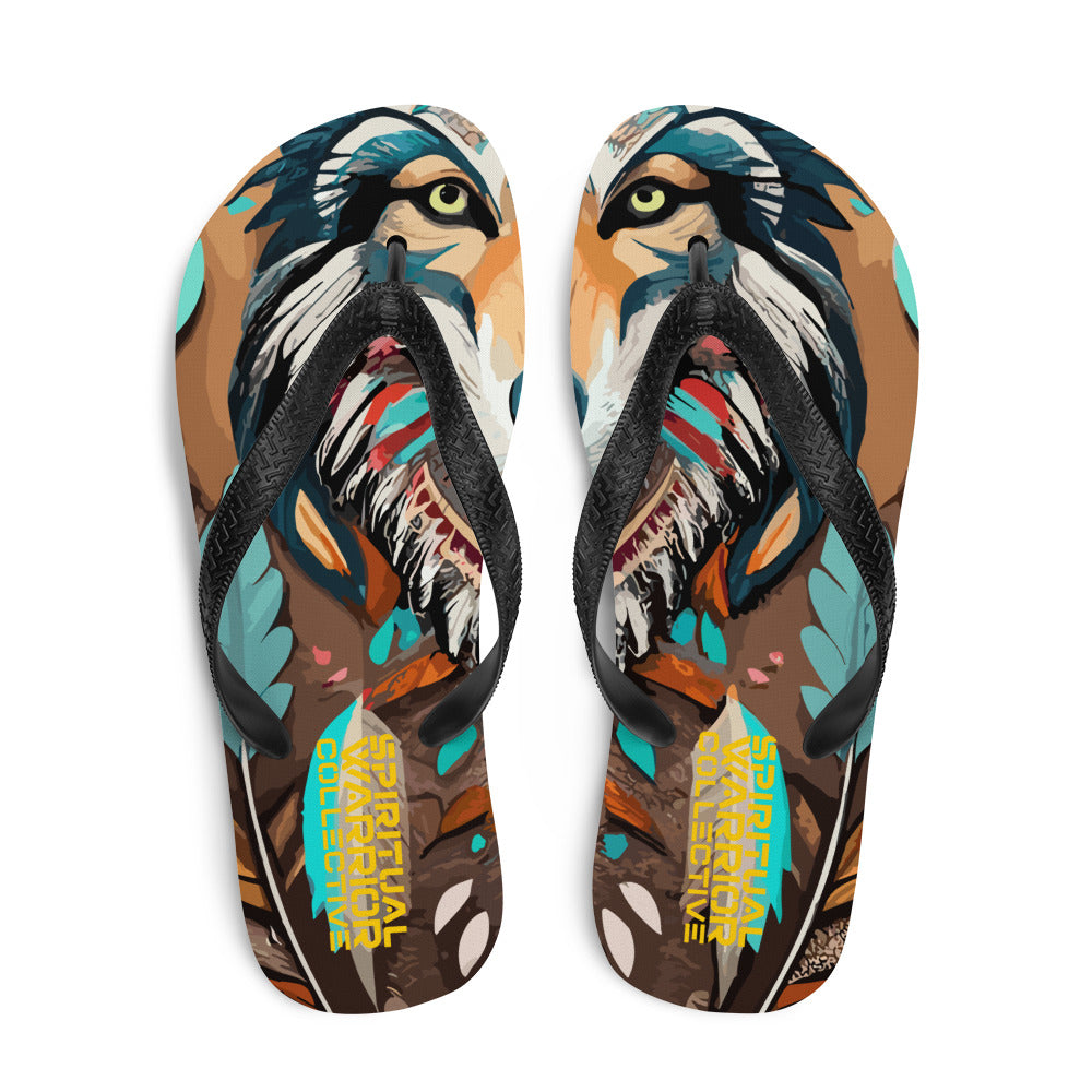BOHO NATIVE AMERICAN WOMENS FLIP FLOPS