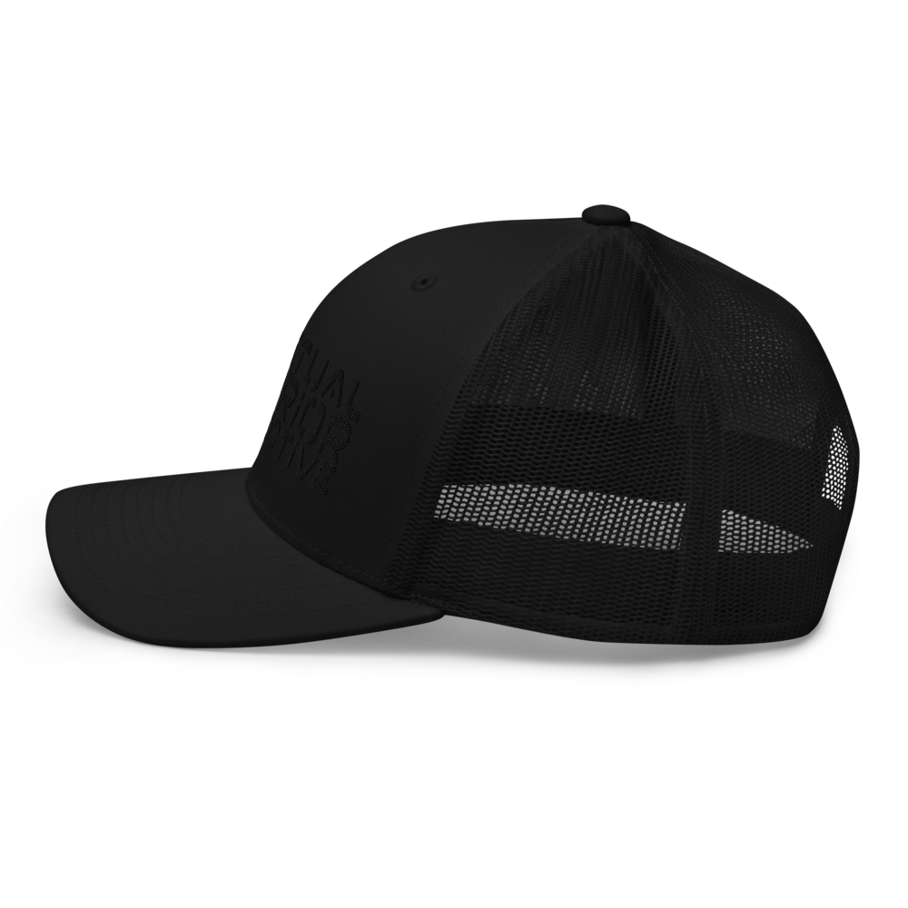 SPIRITUAL WARRIOR COLLECTIVE BLACK TRUCKER CAP