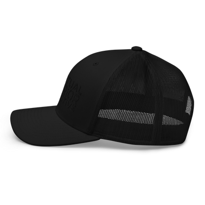 SPIRITUAL WARRIOR COLLECTIVE BLACK TRUCKER CAP