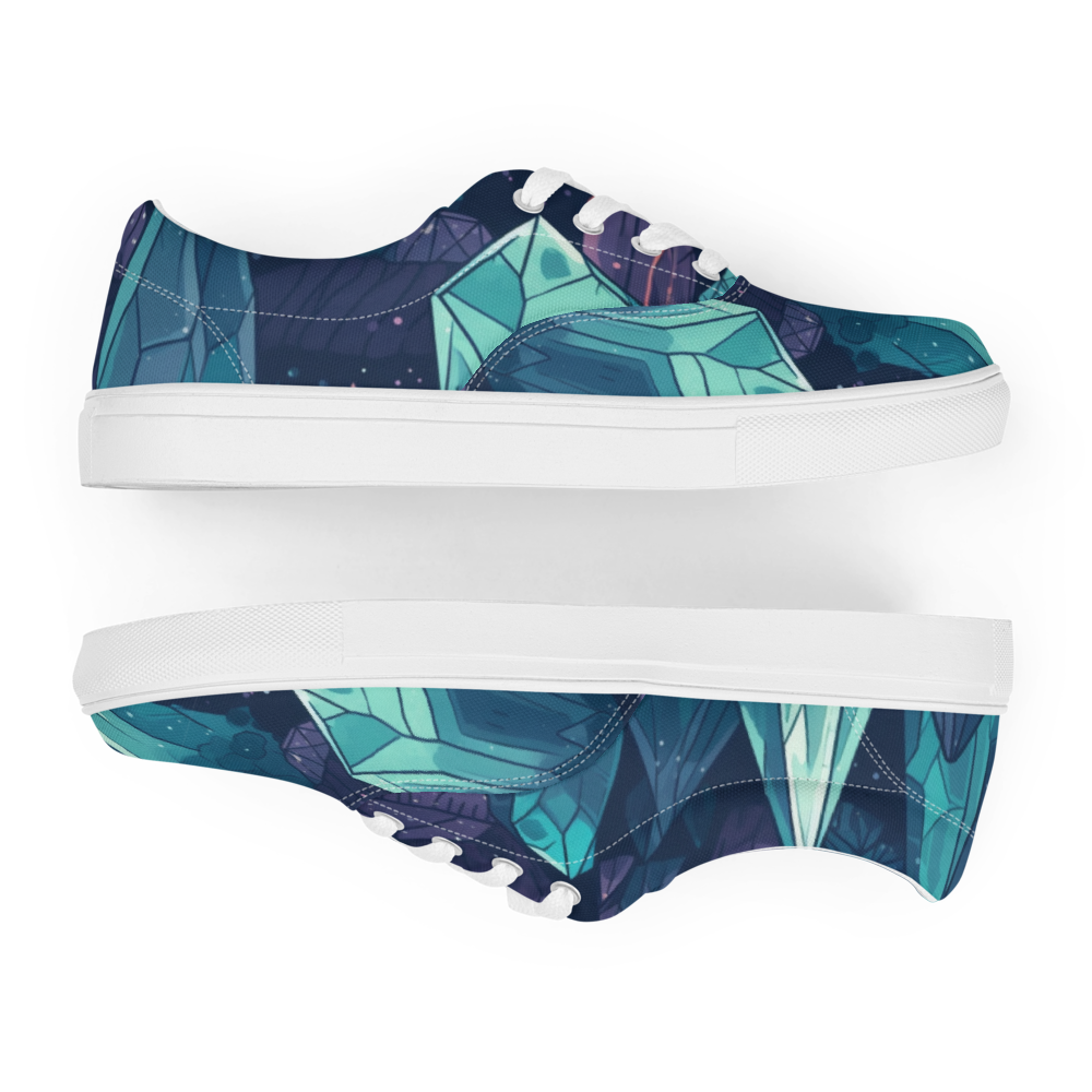 FUNKY TEAL CRYSTAL CANVAS SHOES