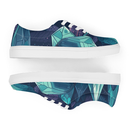 FUNKY TEAL CRYSTAL CANVAS SHOES