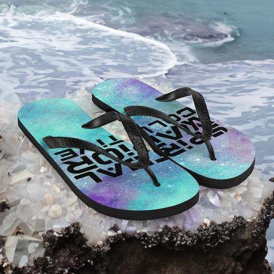 UNISEX SPIRITUAL WARRIOR COLLECTIVE COSMIC FLIP FLOPS