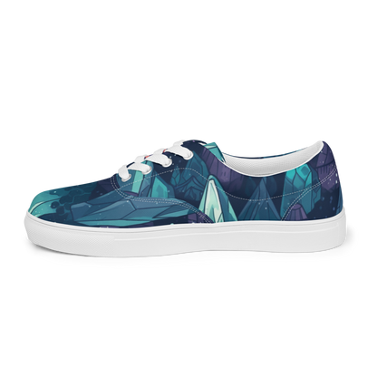 FUNKY TEAL CRYSTAL CANVAS SHOES