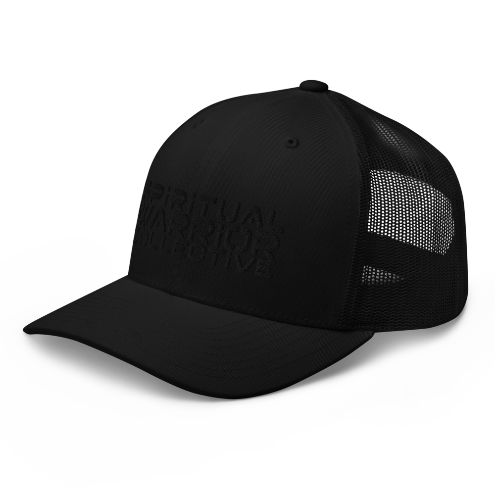 SPIRITUAL WARRIOR COLLECTIVE BLACK TRUCKER CAP