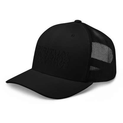 SPIRITUAL WARRIOR COLLECTIVE BLACK TRUCKER CAP