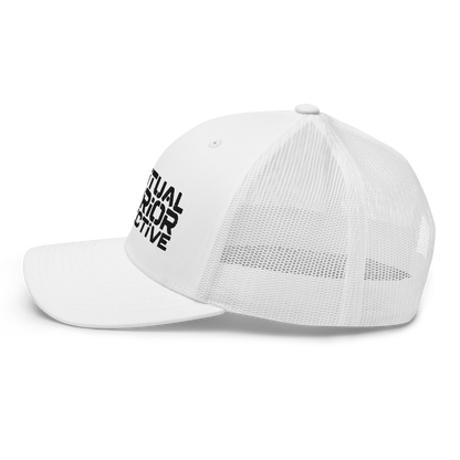 SPIRITUAL WARRIOR COLLECTIVE WHITE TRUCKER CAP