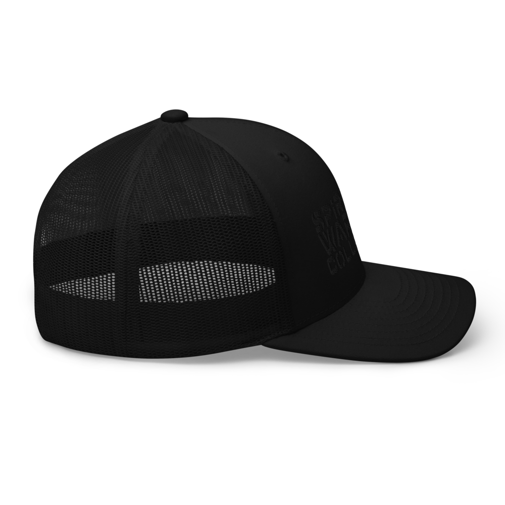 SPIRITUAL WARRIOR COLLECTIVE BLACK TRUCKER CAP