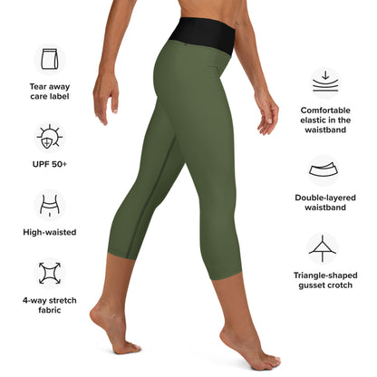 MILITARY GREEN YOGA LEGGINGS