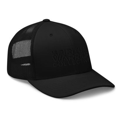 SPIRITUAL WARRIOR COLLECTIVE BLACK TRUCKER CAP