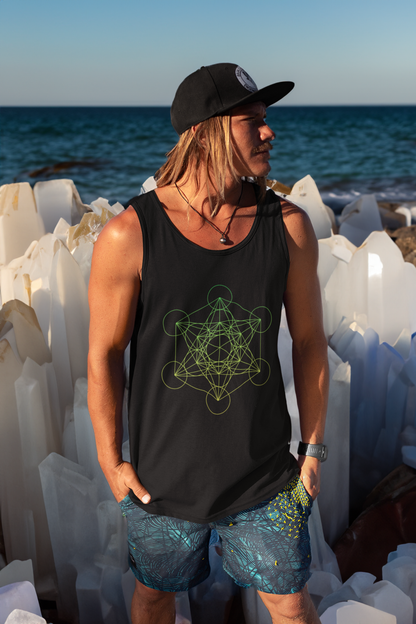 ANGEL METATRON'S CUBE SACRED GEOMETRY TANK TOP