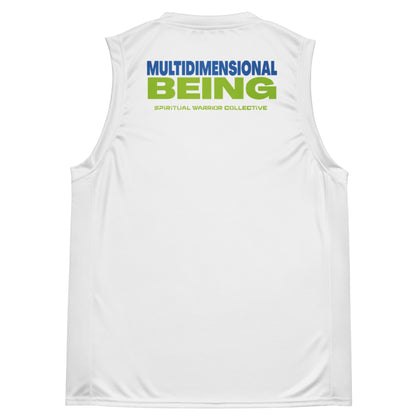 MULTIDIMENSIONAL BEING | RECYCLED BASKETBALL MENS TANK TOP