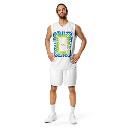 MULTIDIMENSIONAL BEING | RECYCLED BASKETBALL MENS TANK TOP