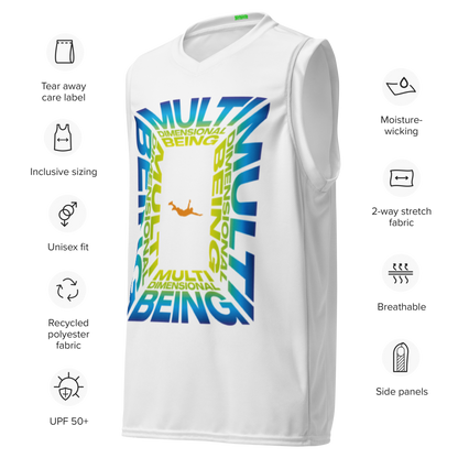 MULTIDIMENSIONAL BEING | RECYCLED BASKETBALL MENS TANK TOP