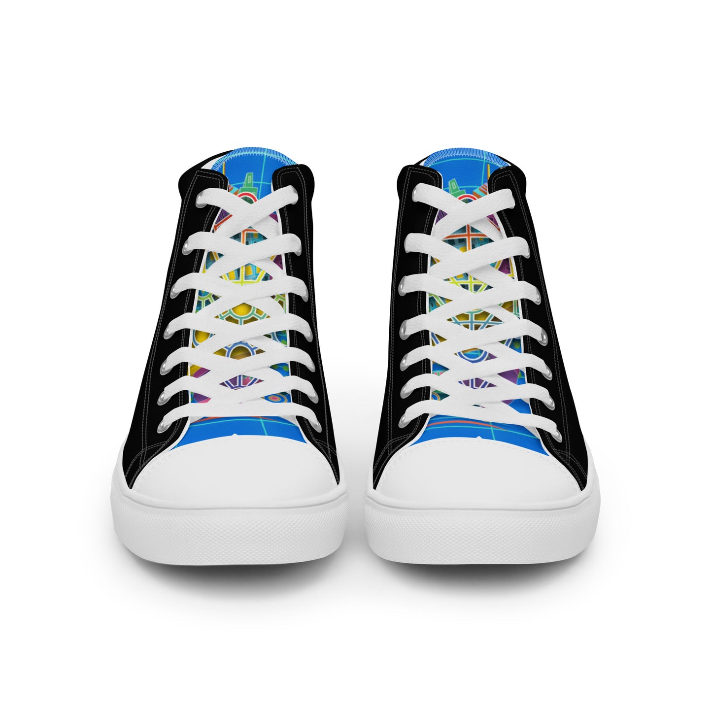 Tree of Life high top canvas trainers