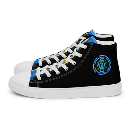 Tree of Life high top canvas trainers