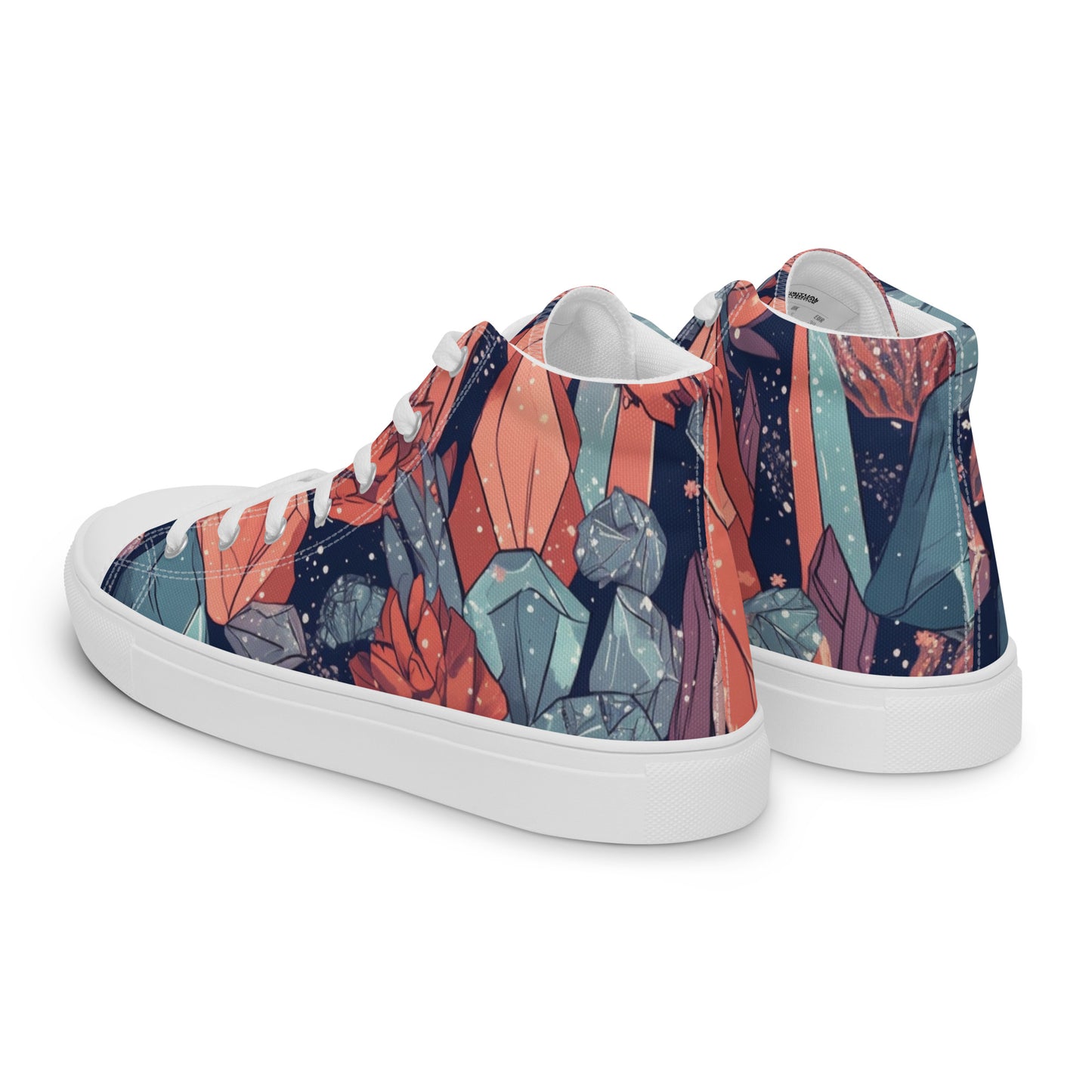 MEN'S CRYSTAL PRINT HIGH TOP CANVAS SHOES