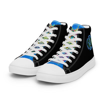 Tree of Life high top canvas trainers