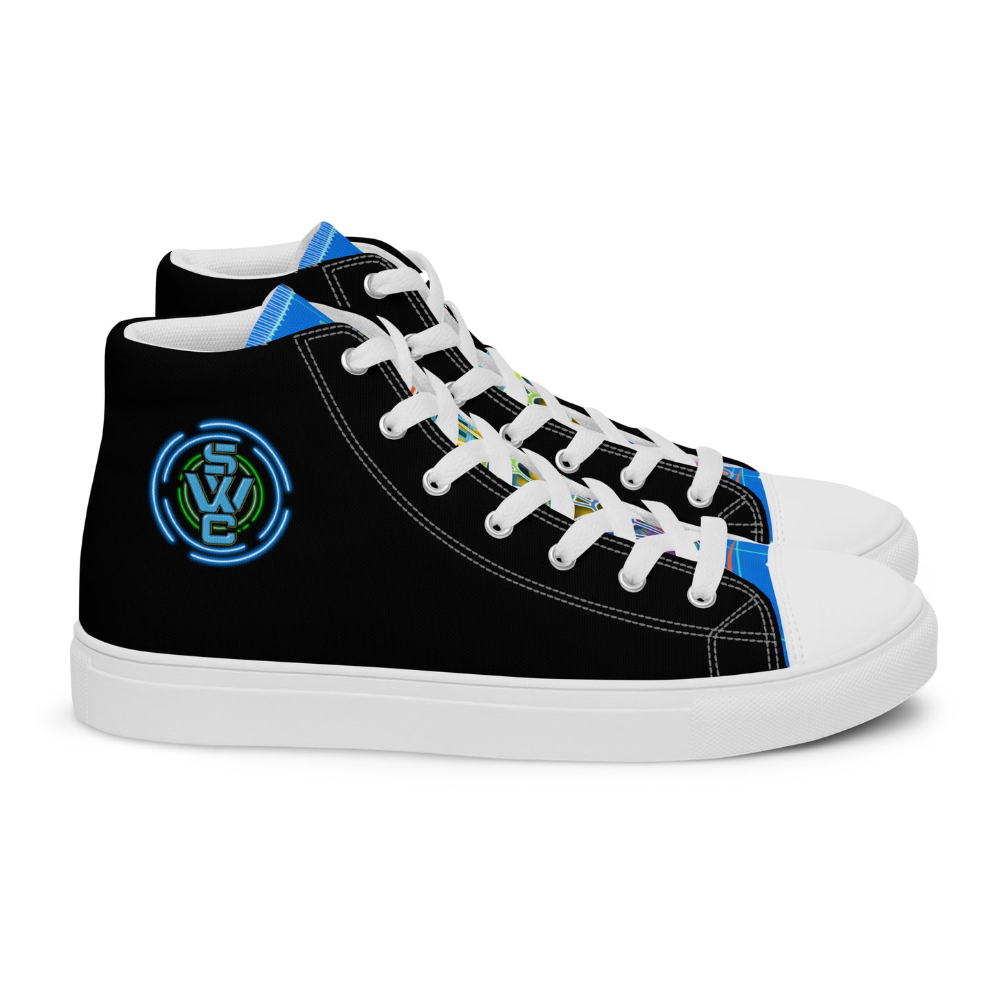 Tree of Life high top canvas trainers