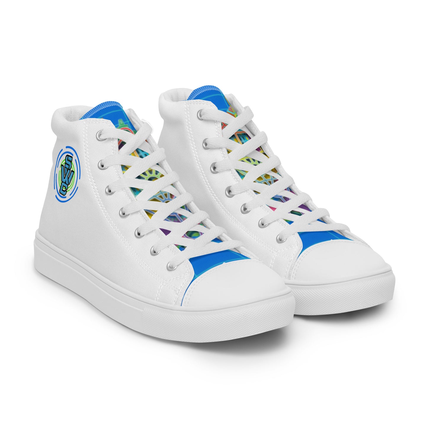 MEN'S HIGH-TOP TREE OF LIFE WHITE TRAINERS