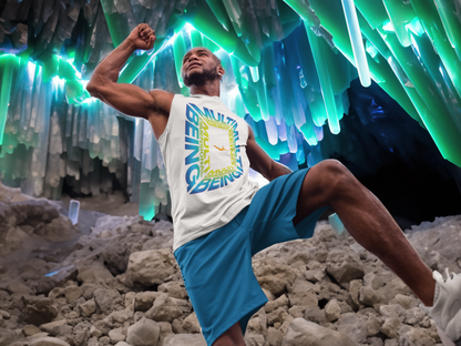 MULTIDIMENSIONAL BEING | RECYCLED BASKETBALL MENS TANK TOP