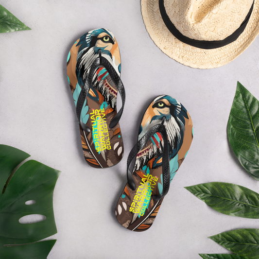 BOHO NATIVE AMERICAN WOMENS FLIP FLOPS