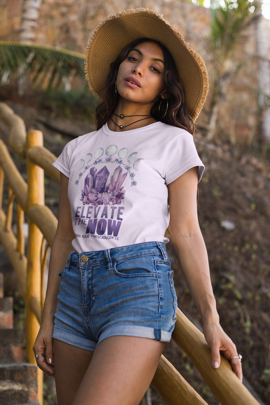 ORGANIC COTTON AMETHYST CRYSTAL T-SHIRT